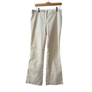 Susana Monaco Low Rise Flared Summer Chino Pants Ivory 4